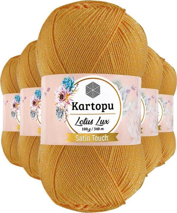 Mbb E-Ticaret 5 Adet Lotus Lux Bikini Büstiyer Bluz Simli Örgü Ipi K318 Koyu Sarı - Image 1
