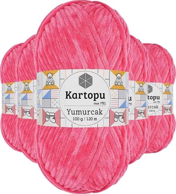 Mbb E-Ticaret 5 Adet Yumurcak Kadife El Örgü İpi Pembe K798 - Hps6392-1379 - Image 1