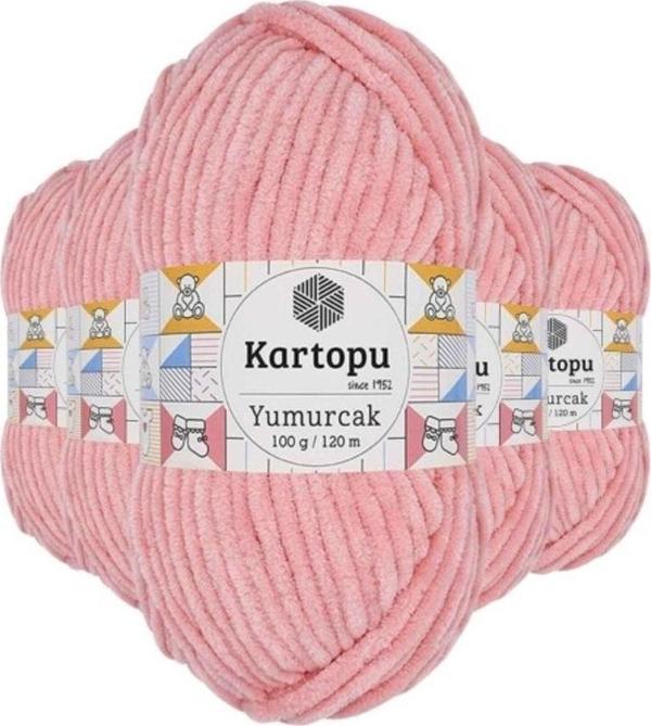 Mbb E-Ticaret 5 Adet Yumurcak Kadife El Örgü İpi Pudra K777 - Image 1