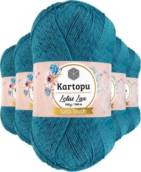 Mbb E-Ticaret 5 Adet Lotus Lux Bikini Büstiyer Bluz Simli Örgü İpi K512 Turquaz - Image 1