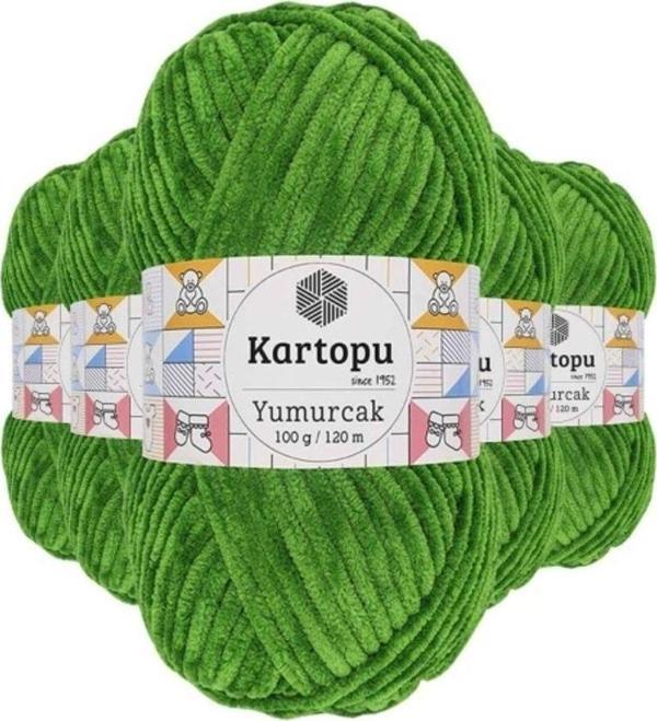 Mbb E-Ticaret 5 Adet Yumurcak Kadife El Örgü İpi Yeşil K469 - Image 1