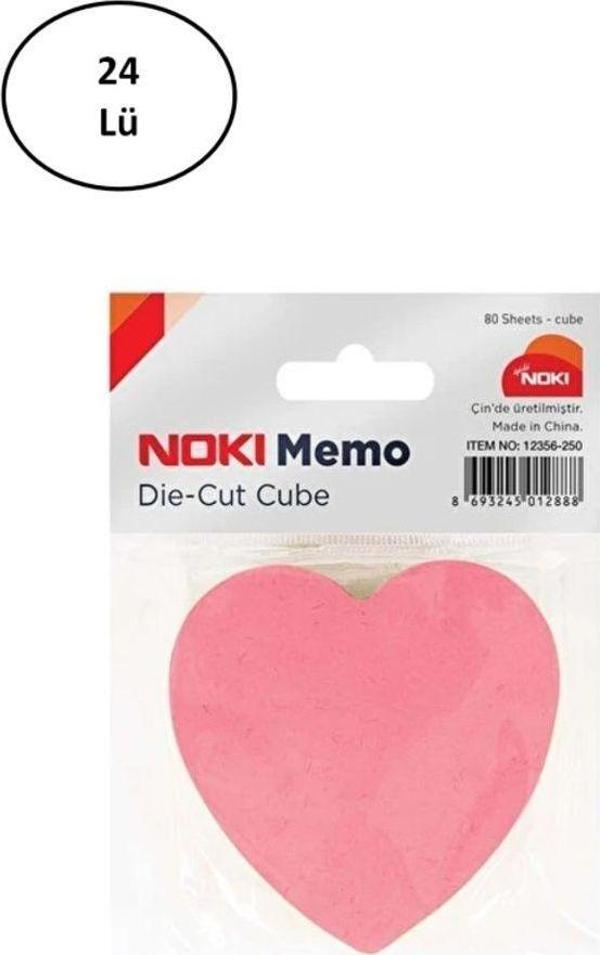 Mbb E-Ticaret Noki 75X75 Mm 80 Yaprak Yapışkanlı Not Kağıdı Kalp Şekilli - Image 1