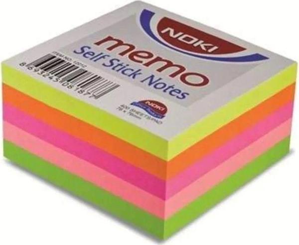 Mbb E-Ticaret Noki Memo 12012 75 X 75 Mm Neon Küp Yapışkanlı Not Kağıdı 400 Yaprak Neon - Image 1
