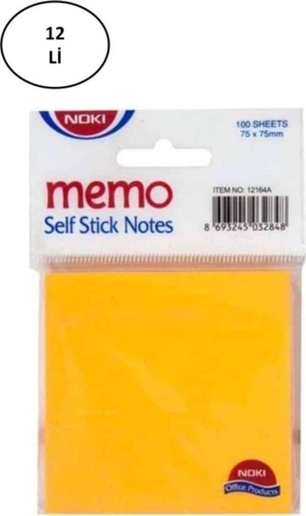 Mbb E-Ticaret Noki Memo Yapışkanlı Not Kağıdı 75X75 12164 Turuncu - Image 1