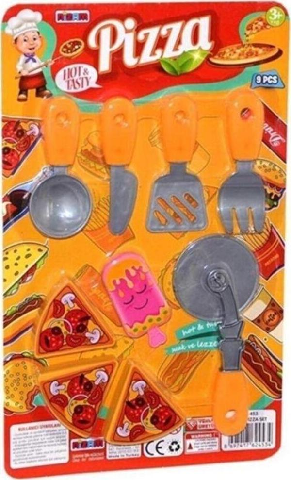 Mbb E-Ticaret Küçük Pizza Oyuncak Seti 40X25 Cm 9 Parça - Image 1