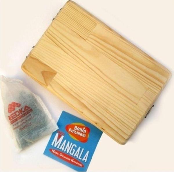 Mbb E-Ticaret Redka Ahşap Kapaklı Mancala Strateji Oyunu - Image 1