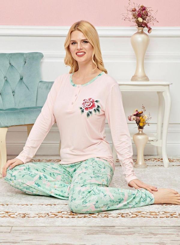 Mbb E-Ticaret Mlvx Uzun Kollu Pijama Takımı Model No 7595 Blsm - Image 1