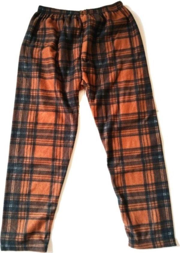 Mbb E-Ticaret Unisex Polar Pijama Altı Termal Özellikli Ekose Desenli Büyük Beden Ev Giyim Cepsiz - Image 1