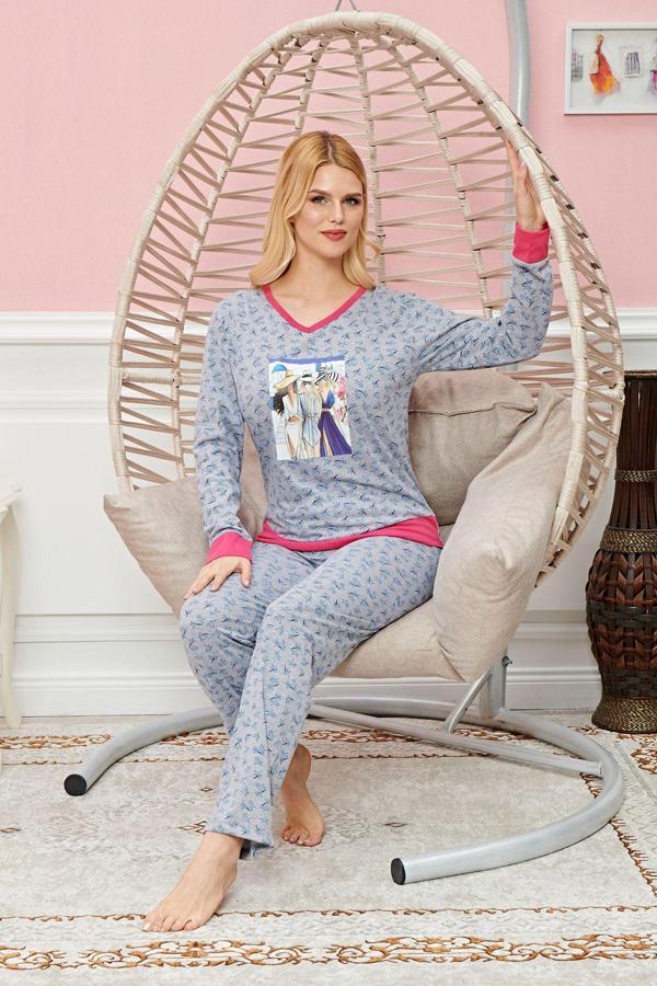 Mbb E-Ticaret Uzun Kollu Pijama Takımı Model No 7588 - Image 1