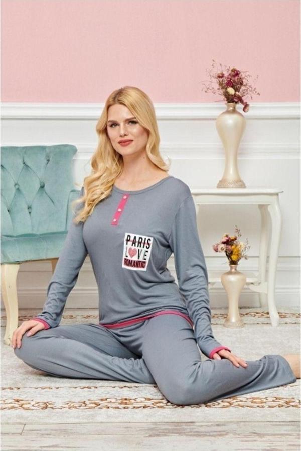 Mbb E-Ticaret Uzun Kollu Pijama Takımı Model No 7605 - Image 1