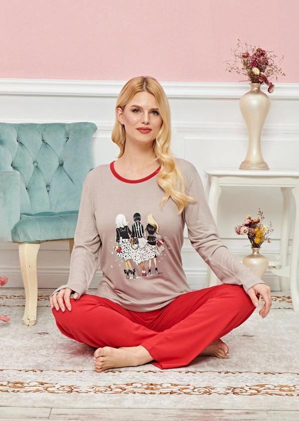 Mbb E-Ticaret Uzun Kollu Pijama Takımı Model No 7619 - Image 1