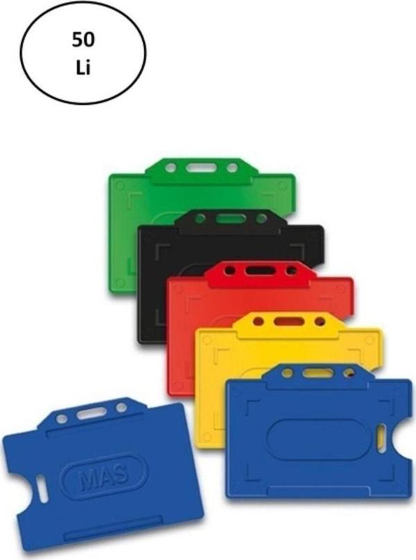 Mbb E-Ticaret Mas 3522 Plastik Kart Muhafaza- Dikey-54X86-Yeşil 50Li - Image 1