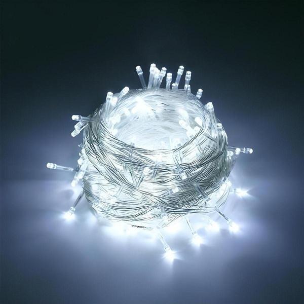 Mbb E-Ticaret 100 Ledli 8 Fonksiyonlu 10 Metre Led Aydınlatma Dekor Lambası (Beyaz) - Image 1