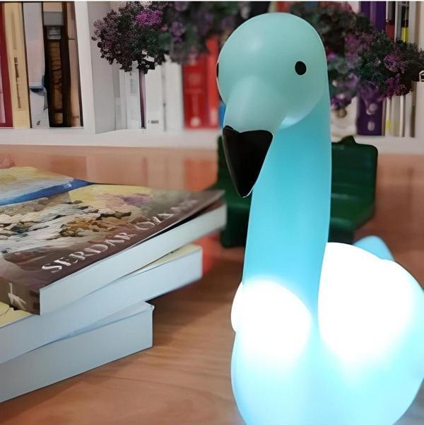 Mbb E-Ticaret Dekoratif Işık Altında Renk Değiştiren Pilli Kuğu Gece Lambası - Image 1