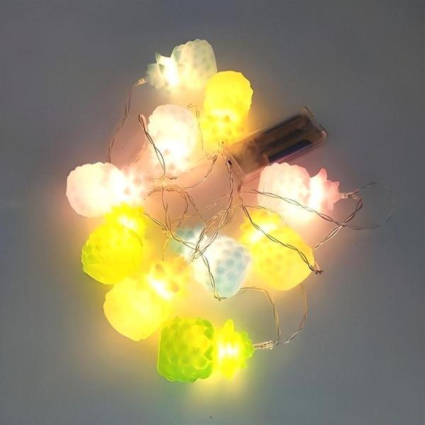 Mbb E-Ticaret Karışık Renk Dekoratif Ananas Dolama 10’Lu Şerit Led Işık Zinciri - Image 1