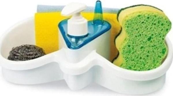 Mbb E-Ticaret Sünger Ve Deterjan Hazneli Lavabo Düzenleyici Sabunluk Organizer - Image 1