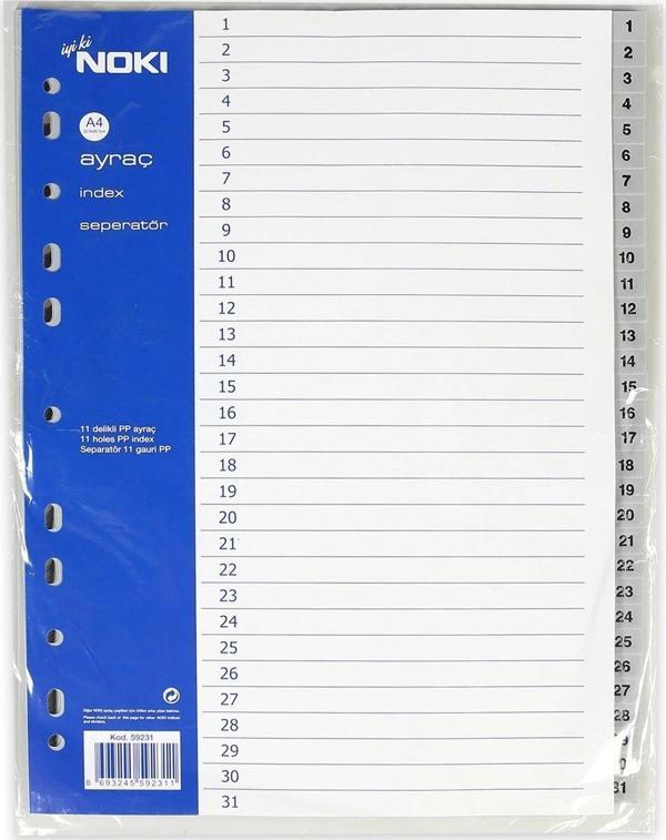 Mbb E-Ticaret Ayraç Pp 1-31 Rakam - Image 1