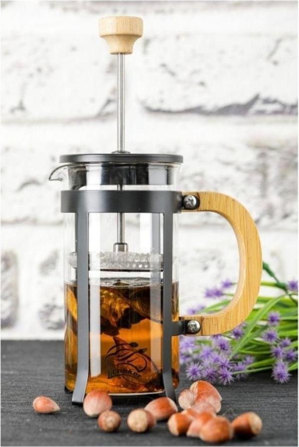 Mbb E-Ticaret Lüx Cam 350 Ml French Press Siyah - Image 1