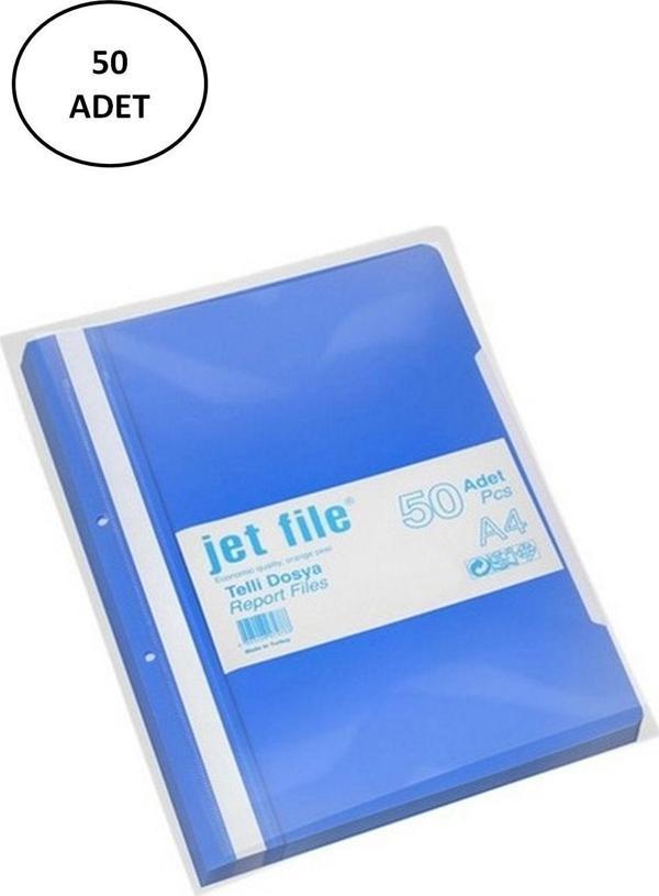 Mbb E-Ticaret Dosy Jet File Telli Dosya A4 Mavi 50 Adet - Image 1