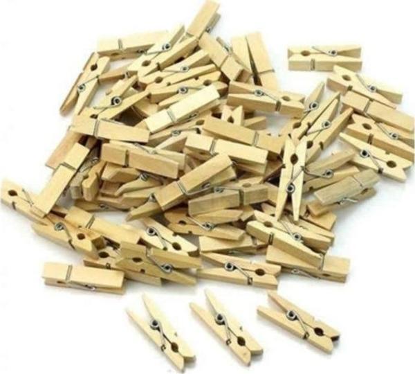 Mbb E-Ticaret Brons Br-907 Büyük Natural Ahşap Mandal - Image 1