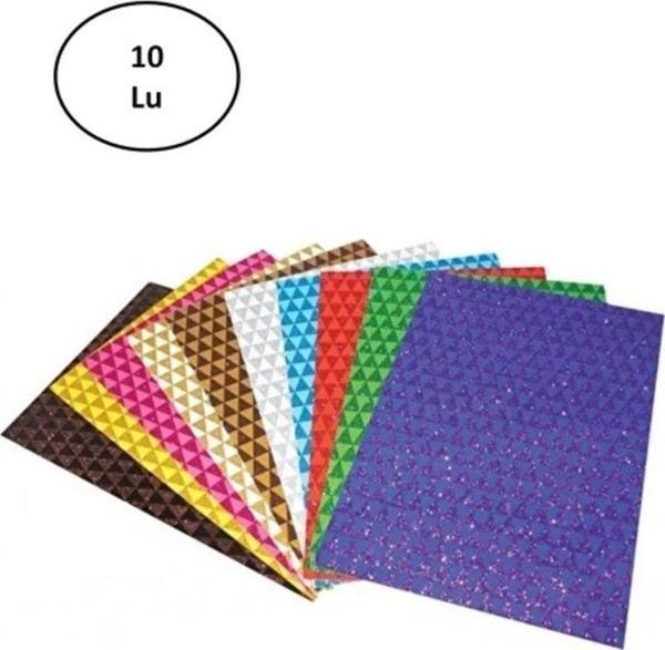 Mbb E-Ticaret Lino 50X70 Cm Üçgen Desenli Simli Kağıt 10 Renk - Image 1