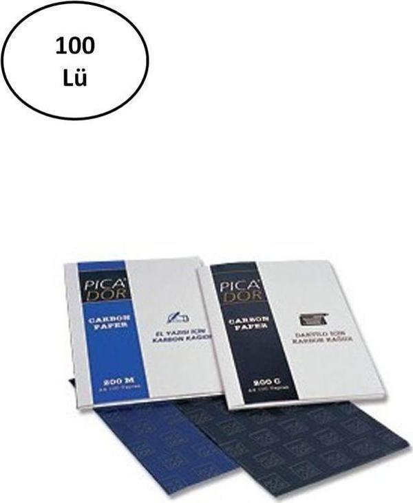 Mbb E-Ticaret Picador 200C Sırtlı A4 Siyah Karbon Kağıdı 100'Lü - Image 1