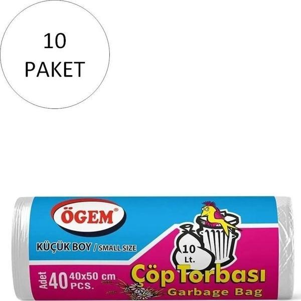 Mbb E-Ticaret Küçük Boy Çöp Torbası 40 X 50 Cm 40 Lı Rulo X 10 Paket = 400 Adet (Şeffaf) - Image 1