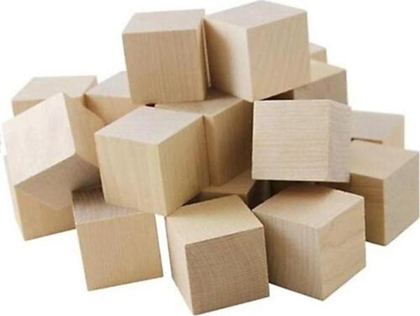 Mbb E-Ticaret Südor Ahşap Küp Blok 20'Li Naturel Sdr-Bs125 - Image 1