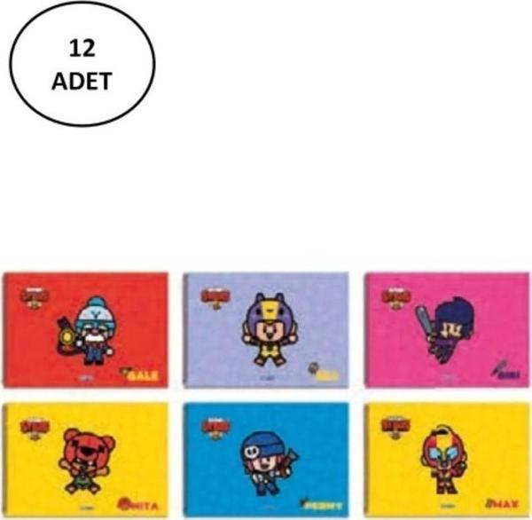 Mbb E-Ticaret Gıpta Brawl Stars Spiralli Resim Defteri 25X35Cm 15 Yaprak (12 Li Paket) - Image 1