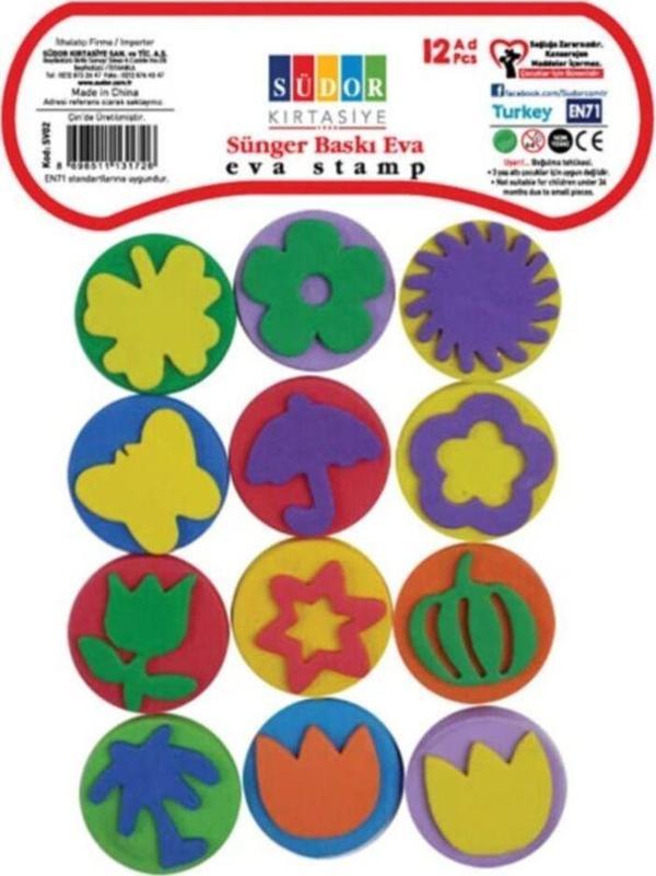 Mbb E-Ticaret Südor Eva Sünger Baskı 12'Li - Image 1