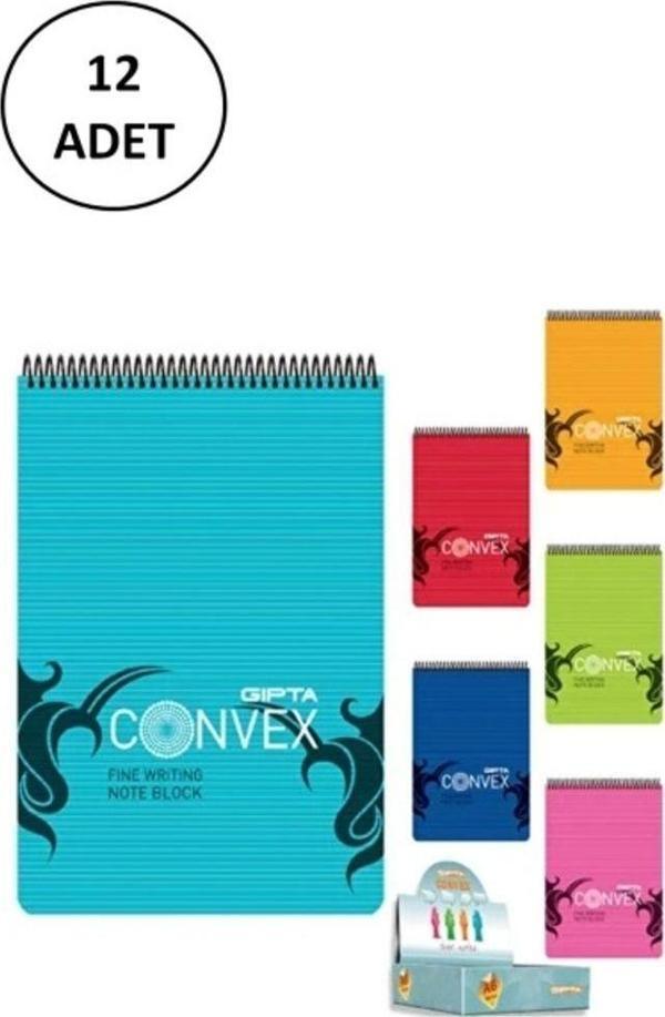 Mbb E-Ticaret Gıpta Convex Bloknot A-4 Spiralli Pp Kapak 100 Yaprak 12 Adet - Image 1