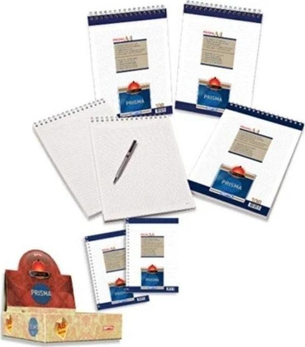 Mbb E-Ticaret Gıpta Prisma Bloknot A-4 Spiralli Karton Kapak 100 Yaprak Düz - Image 1