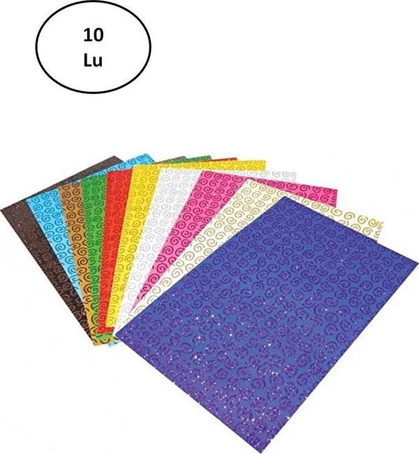 Mbb E-Ticaret Lino 50X70 Cm Spiral Desenli Simli Kağıt 10 Renk - Image 1