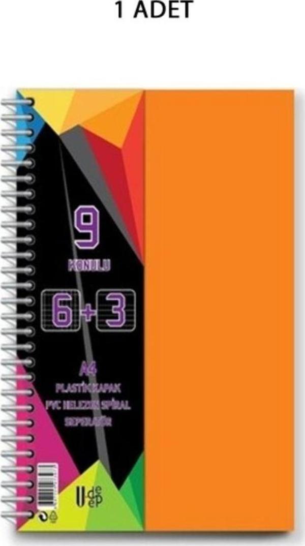 Mbb E-Ticaret Spiralli Pp Kapak 6+2+1 225 Yaprak 9 Ayraçlı Defter - Image 1