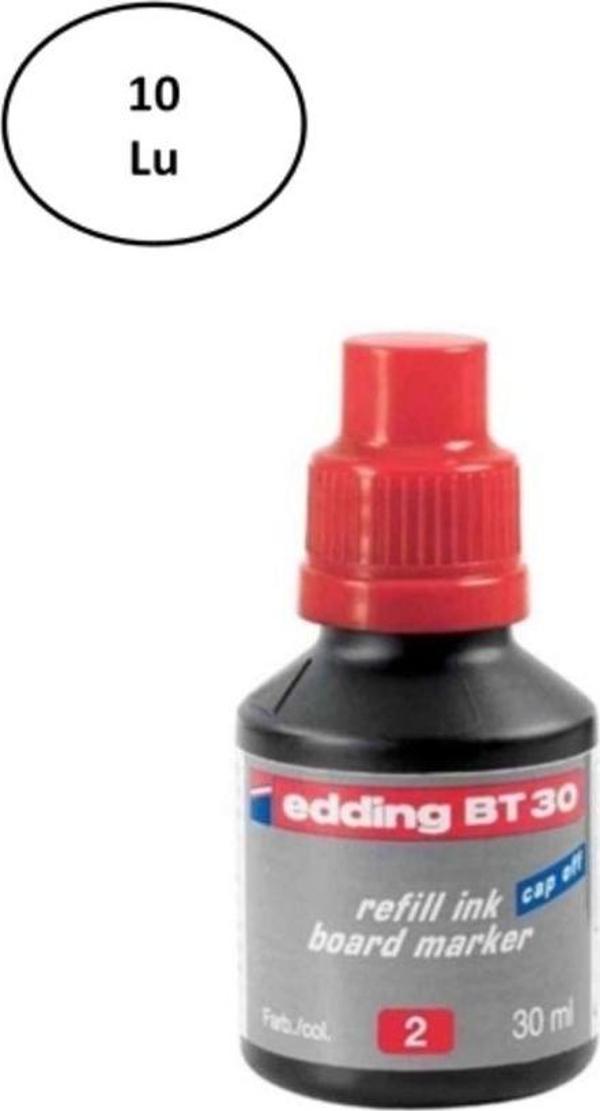 Mbb E-Ticaret Edding Tahta Kalem Mürekkep 30 Ml Kırmızı 10'Lu - Image 1