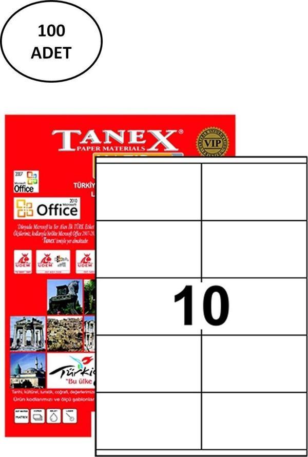 Mbb E-Ticaret Tanex Tw-2610 105X57 Mm 100 Adet Laser Etiket - Image 1