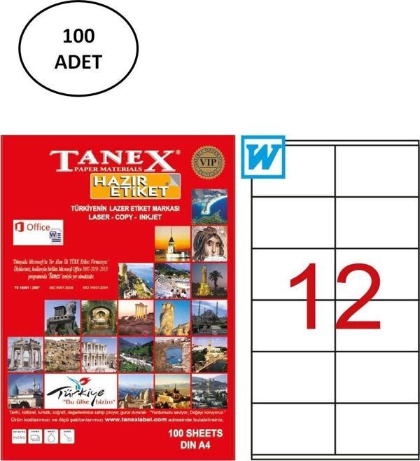 Mbb E-Ticaret Tanex Tw-2612 Lazer Etiket 105X48 Mm 100 Lü - Image 1