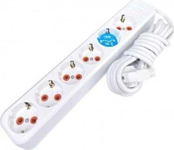 Mbb E-Ticaret Ara Kablo 6 Lı 3 Metre Düz Priz - Image 1