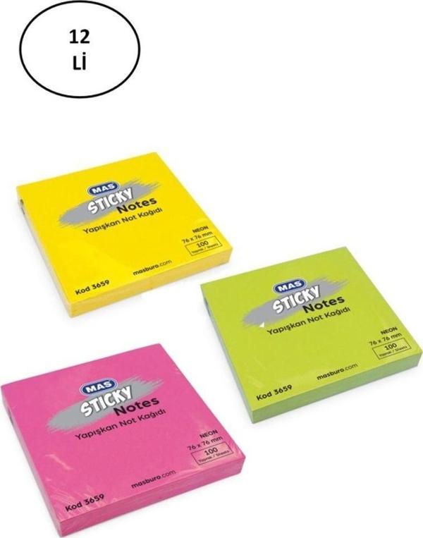 Mbb E-Ticaret Mas 3654 Karma 100 Yaprak Yapışkanlı Not Kağıdı - Image 1