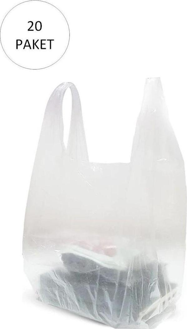 Mbb E-Ticaret Şeffaf Atlet Poşet Orta Boy 28X50 Cm 20 Paket Takriben 4.000 Adet - Image 1