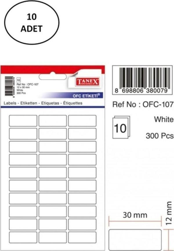 Mbb E-Ticaret Tanex Ofc 107 Ofis Etiketi 10 Adet - Image 1