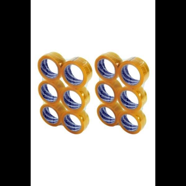 Mbb E-Ticaret 12 Adet Şeffaf Koli Bandı Güçlü Yapışkan Yüzey 40Mm 100 Metre - Image 1