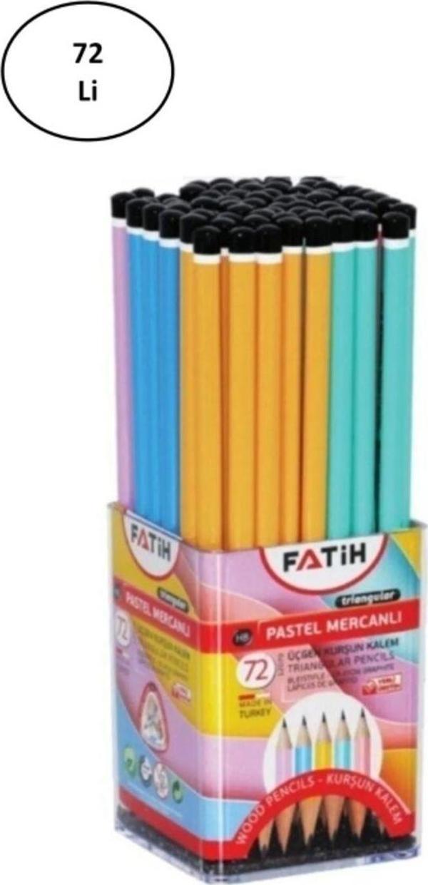  Fatih Kurşun Kalem Üçgen Mercanlı Pastel Renkli Fa12070Kl00 (72 Li Paket) - Image 1