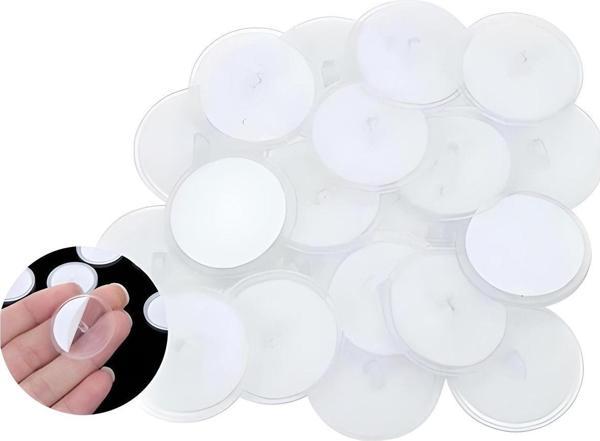 Mbb E-Ticaret 20 Adet Şeffaf Yuvarlak 3 Cm Çaplı Güçlü Disk Yapışkanlar - Image 1