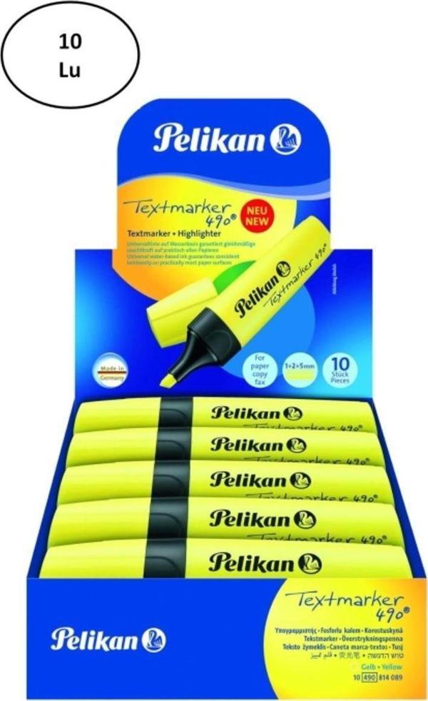 Mbb E-Ticaret 490 Fosforlu İşaretleme Kalemi Sarı 10 Lu - Image 1