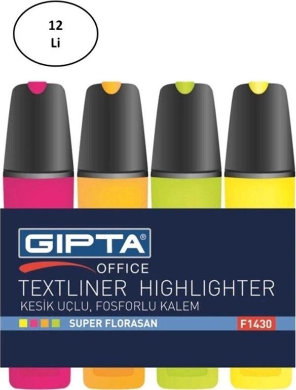 Mbb E-Ticaret Gıpta Fosforlu Kalem 5 Mm Kesik Uç Mor 12'Li - Image 1