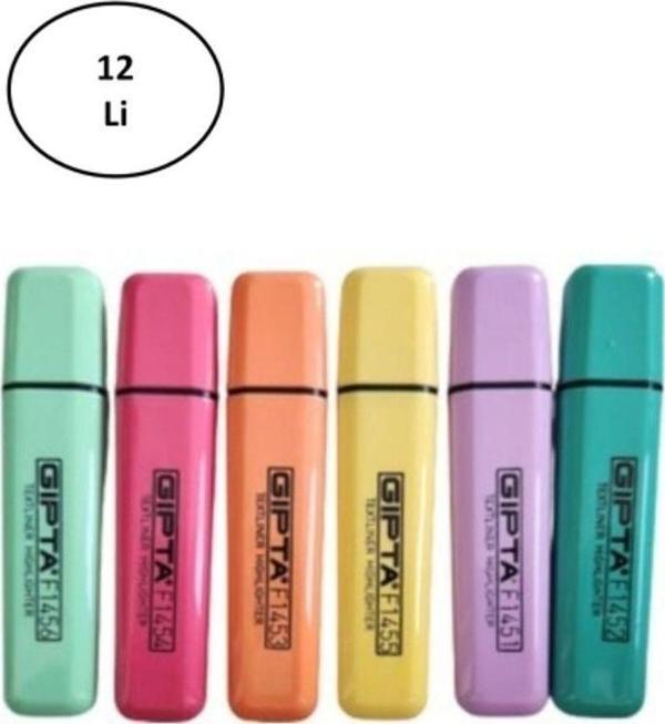 Mbb E-Ticaret Gıpta Fosforlu Markör 5Mm Kesik Uç Pastel Eflatun 12'Li - Image 1