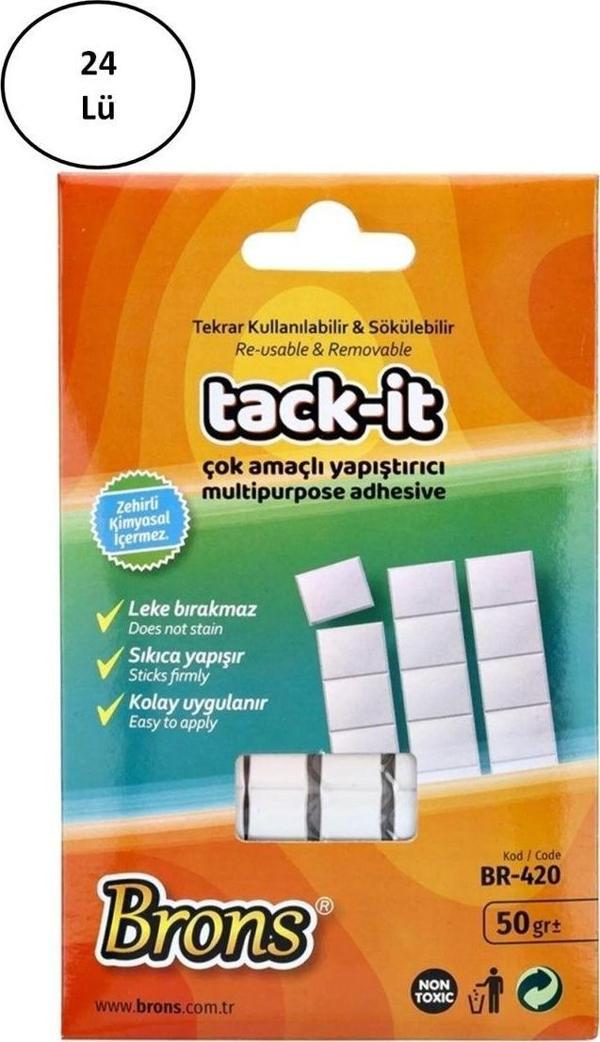 Mbb E-Ticaret Brons Tack-It Hamur Yapıştırıcı Beyaz 50 Gr. 24'Lü - Image 1
