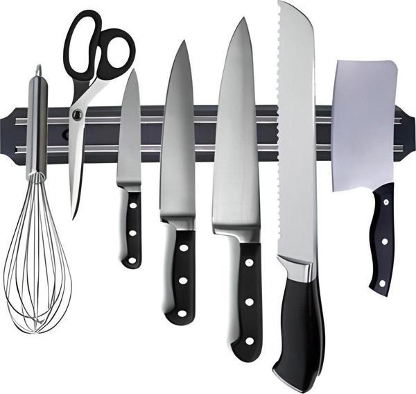 Mbb E-Ticaret Mıknatıslı Paslanmaz Duvar Bıçak Askısı Standı 33 Cm Aparat - Image 1