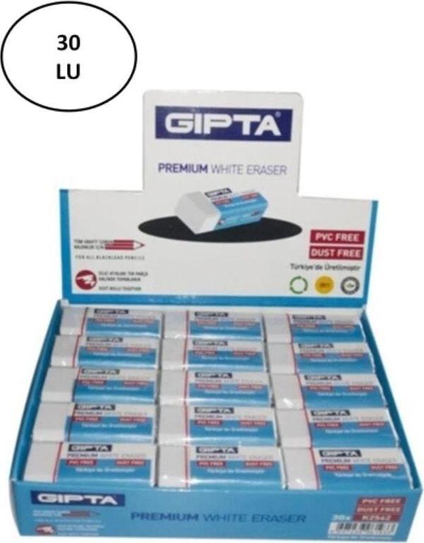 Mbb E-Ticaret Gıpta Silgi Premium Pvc-Dust Free Beyaz (30 Lu Paket) - Image 1